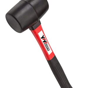 YIYITOOLS YY-2-005 Rubber Mallet Hammer With fiberglass Handle?16-oz, black